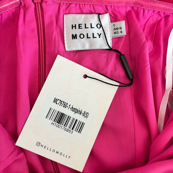 hot pink in check hello molly dress - Picture 5 of 5